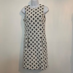 Navy / Ivory crochet lace dress. Size 6